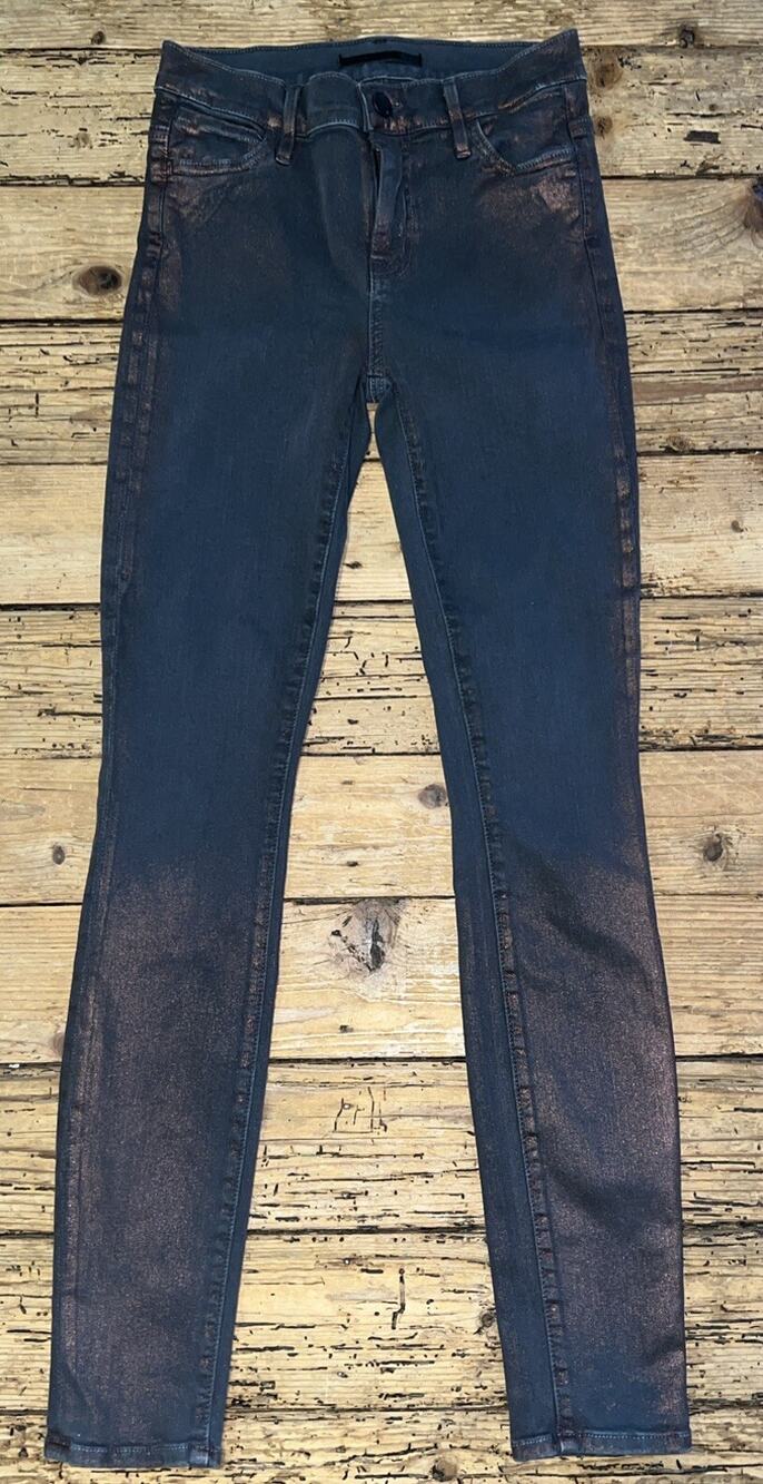 Koral Size O Black & Brown Metallic Ombré Coated Skinny Jeans